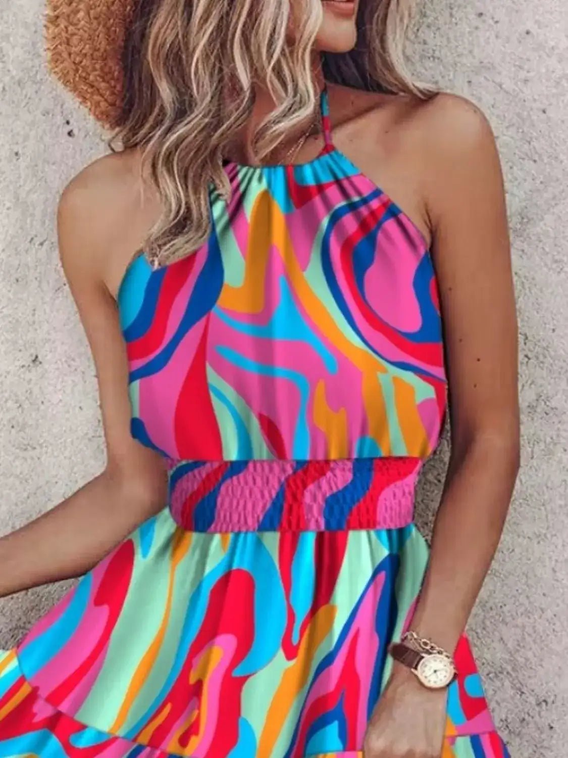Paisley Print Halter Neck Mini Dress - Bela Fils BoutiqueBela Fils Boutique